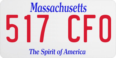 MA license plate 517CF0