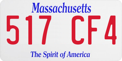 MA license plate 517CF4