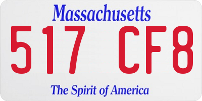 MA license plate 517CF8