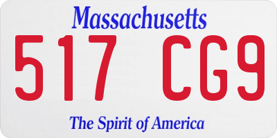 MA license plate 517CG9