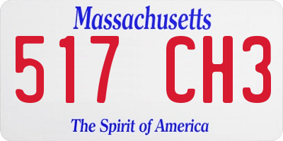 MA license plate 517CH3
