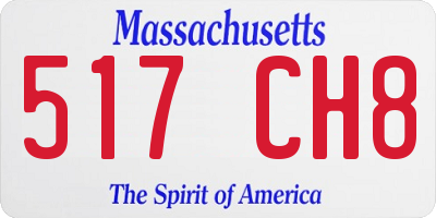 MA license plate 517CH8