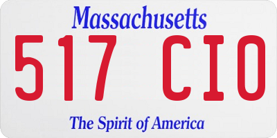 MA license plate 517CI0