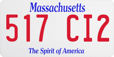 MA license plate 517CI2