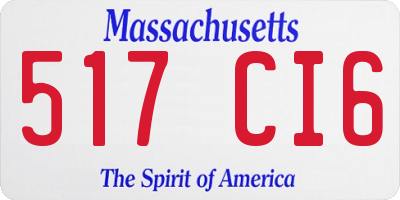 MA license plate 517CI6