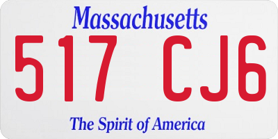 MA license plate 517CJ6