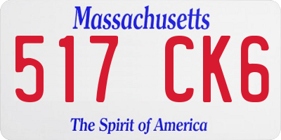 MA license plate 517CK6