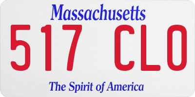 MA license plate 517CL0