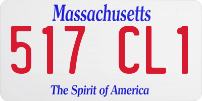 MA license plate 517CL1