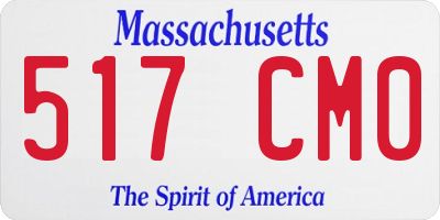 MA license plate 517CM0