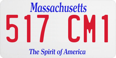 MA license plate 517CM1