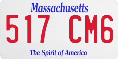 MA license plate 517CM6