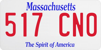 MA license plate 517CN0