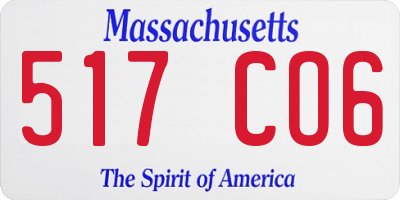 MA license plate 517CO6