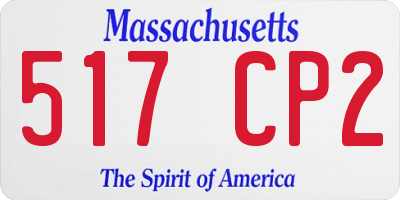 MA license plate 517CP2