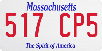 MA license plate 517CP5
