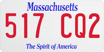 MA license plate 517CQ2