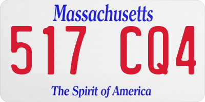 MA license plate 517CQ4