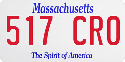 MA license plate 517CR0