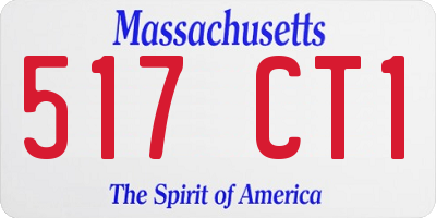 MA license plate 517CT1