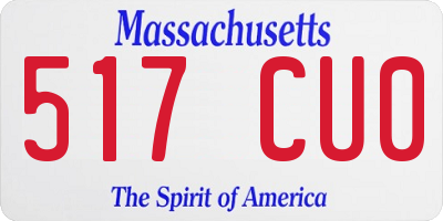 MA license plate 517CU0