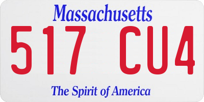 MA license plate 517CU4