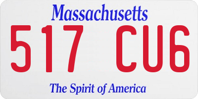 MA license plate 517CU6