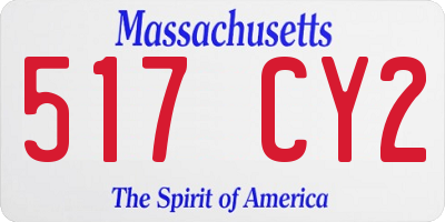 MA license plate 517CY2