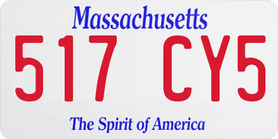 MA license plate 517CY5