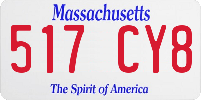 MA license plate 517CY8