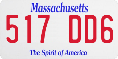 MA license plate 517DD6