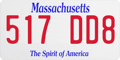 MA license plate 517DD8