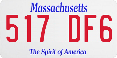 MA license plate 517DF6