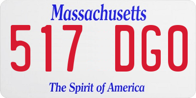MA license plate 517DG0