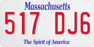 MA license plate 517DJ6