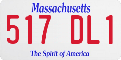 MA license plate 517DL1