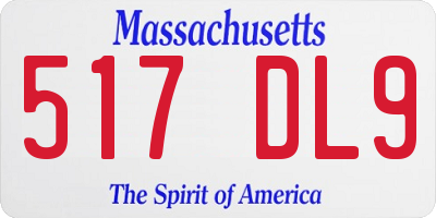MA license plate 517DL9