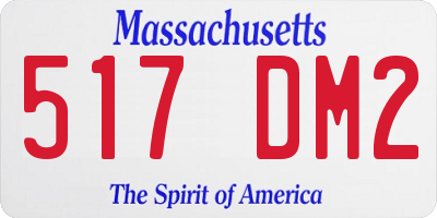 MA license plate 517DM2