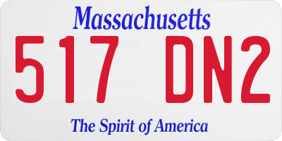 MA license plate 517DN2
