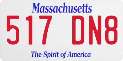 MA license plate 517DN8