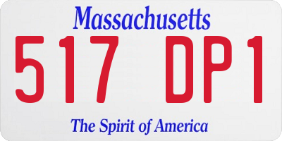 MA license plate 517DP1