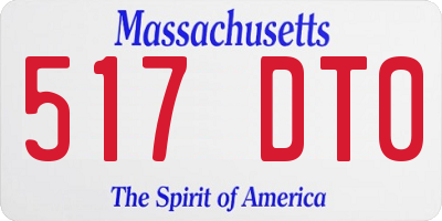 MA license plate 517DT0