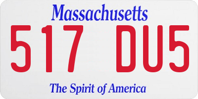 MA license plate 517DU5