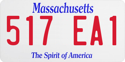 MA license plate 517EA1
