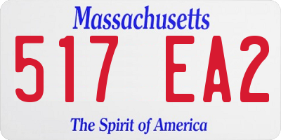 MA license plate 517EA2