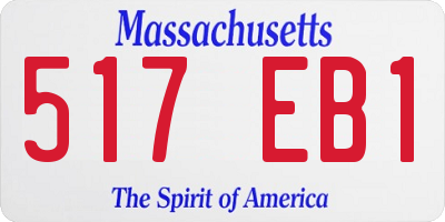 MA license plate 517EB1