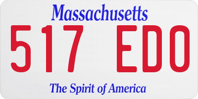 MA license plate 517ED0