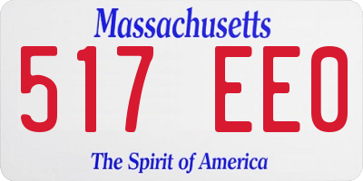 MA license plate 517EE0