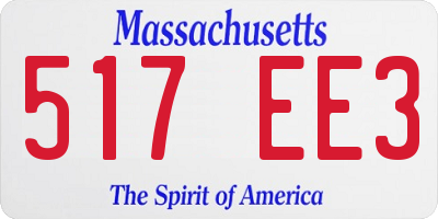MA license plate 517EE3