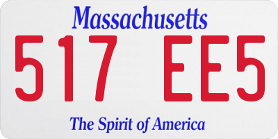MA license plate 517EE5